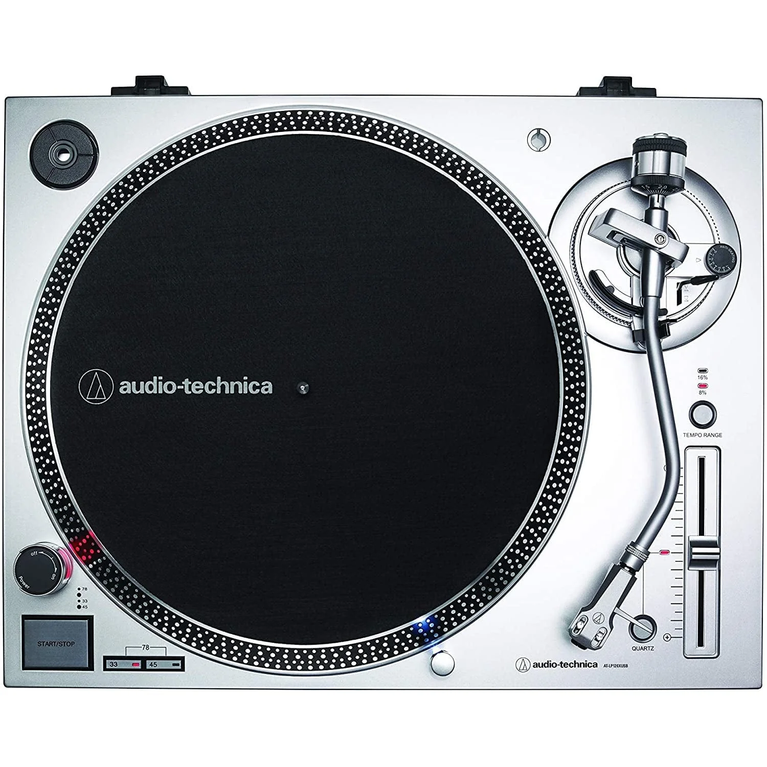 Audio-Technica AT-LP120XUSB Direct Drive Turntable (Silver) [Tech & Turntables] - Image 2