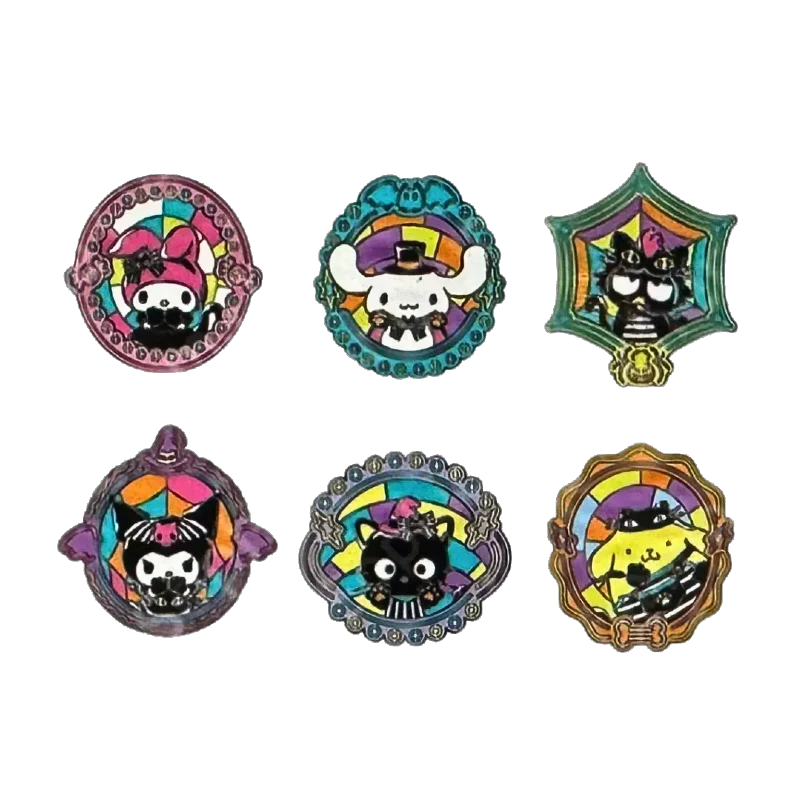 Hello Kitty & Friends Sanrio Stained Glass Halloween Blind Box Mystery Pin [Badge]