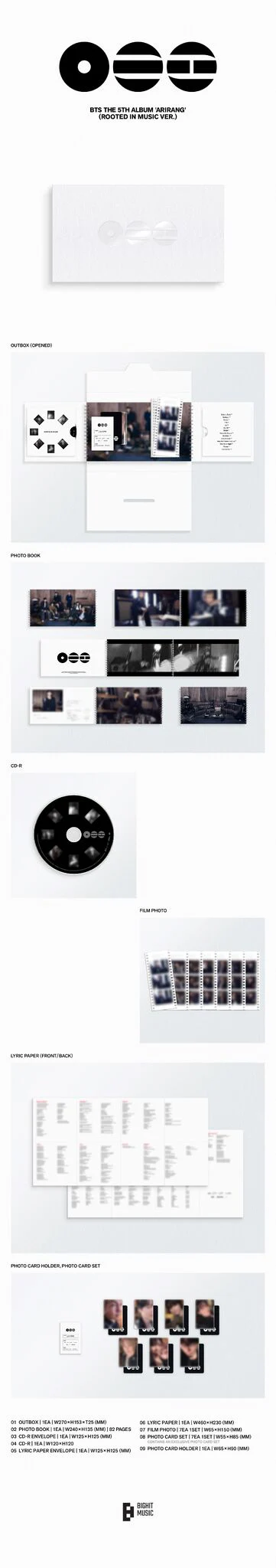 BTS 5th Album ‘ARIRANG’ Standard Version B (Rooted in Music Ver.) - BTS [CD]