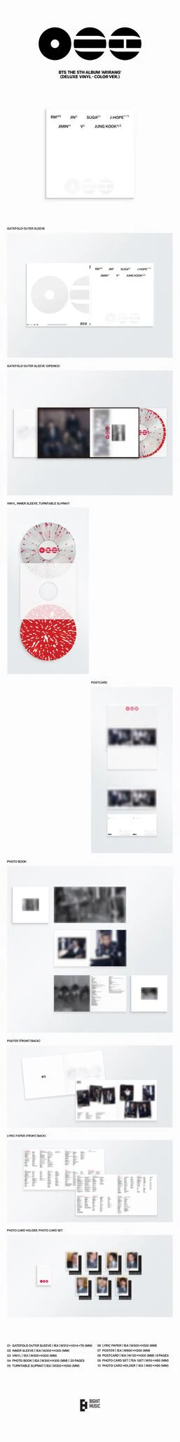 BTS 5th Album ‘ARIRANG’ (Deluxe Colour Vers.) - BTS [Colour Vinyl]