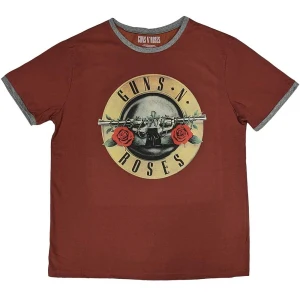 Guns N Roses: Classic Logo Ringer - Red - Large [T-Shirts]