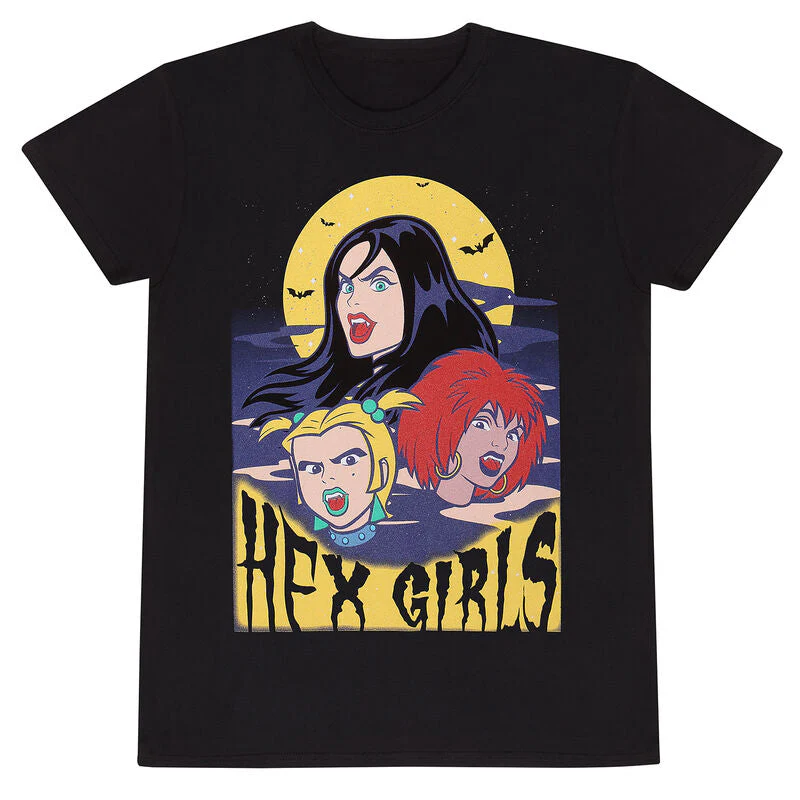 Scooby Doo Hex Girls Floating Heads With Yellow Moon - Small [T-Shirts]