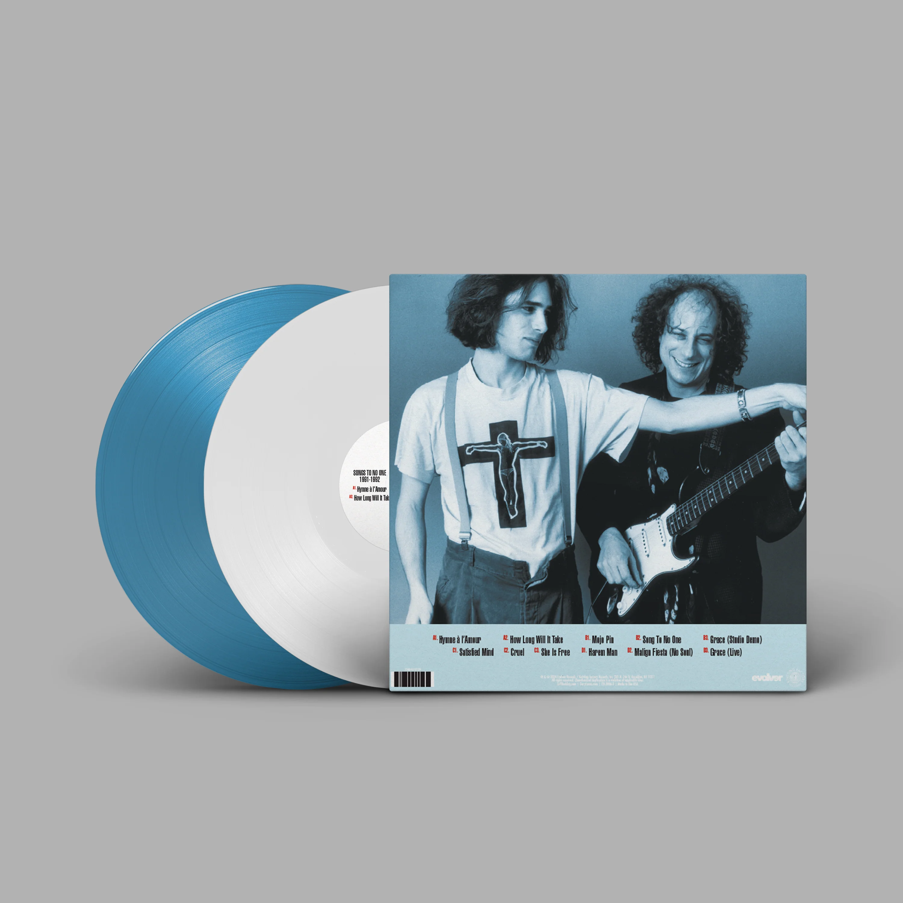 Songs To No One (Opaque Blue Denim / Opaque White Double LP) - Jeff Buckley & Gary Lucas [Colour Vinyl] - Image 3