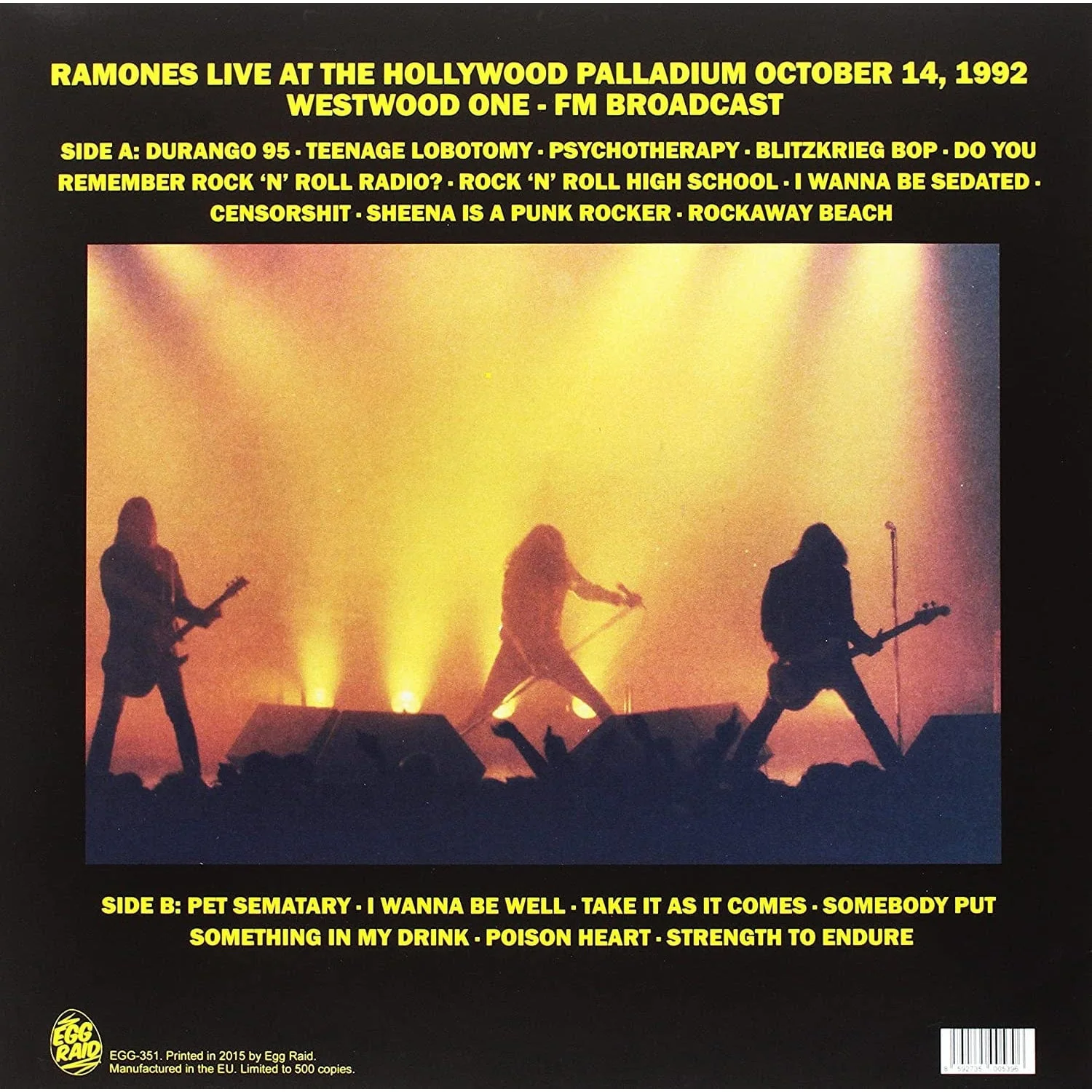Live At The Hollywood Palladium - Ramones [VINYL] - Image 2