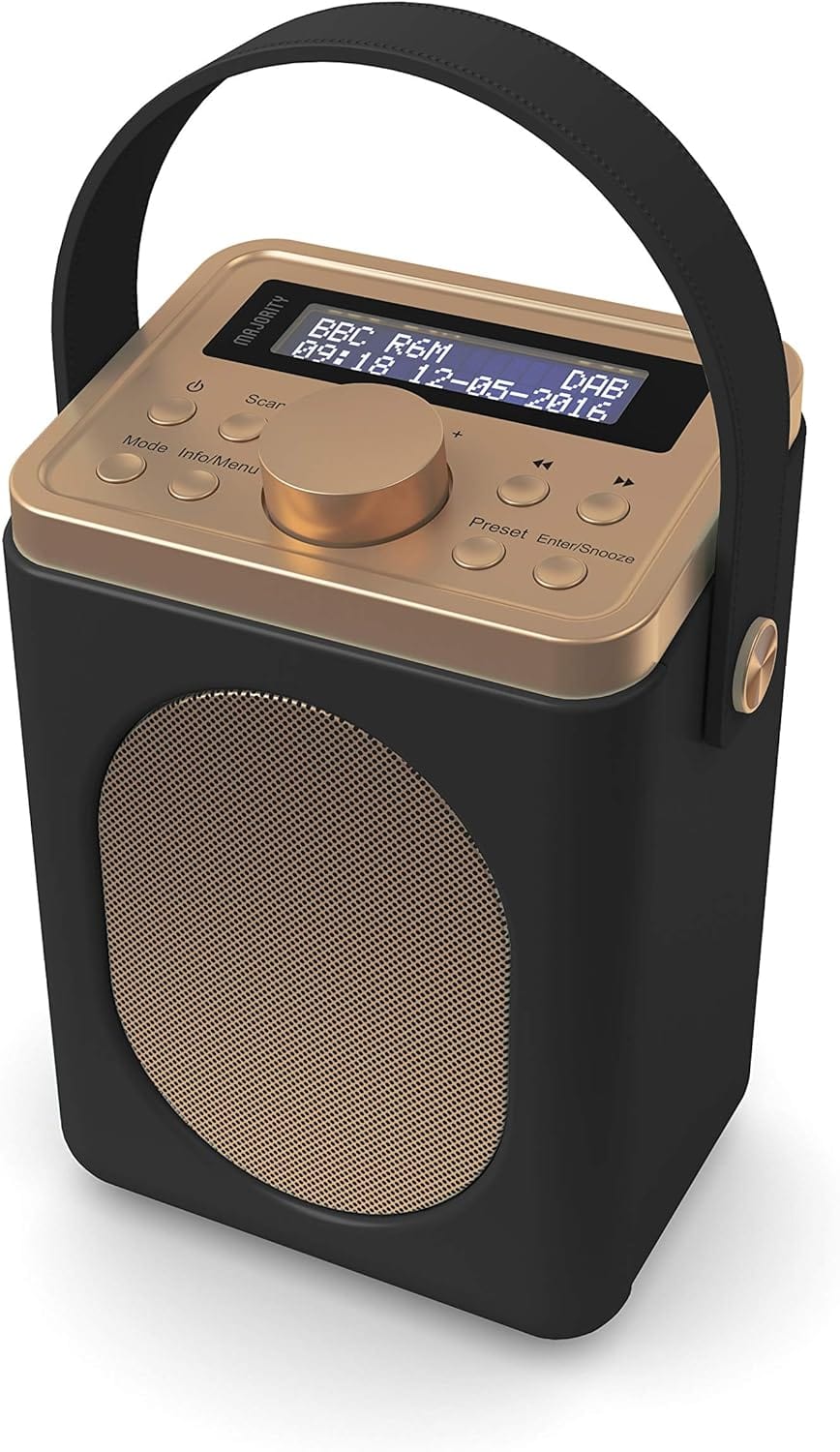 MAJORITY Little Shelford Portable DAB+ Radio with Bluetooth - Black [Accessories]