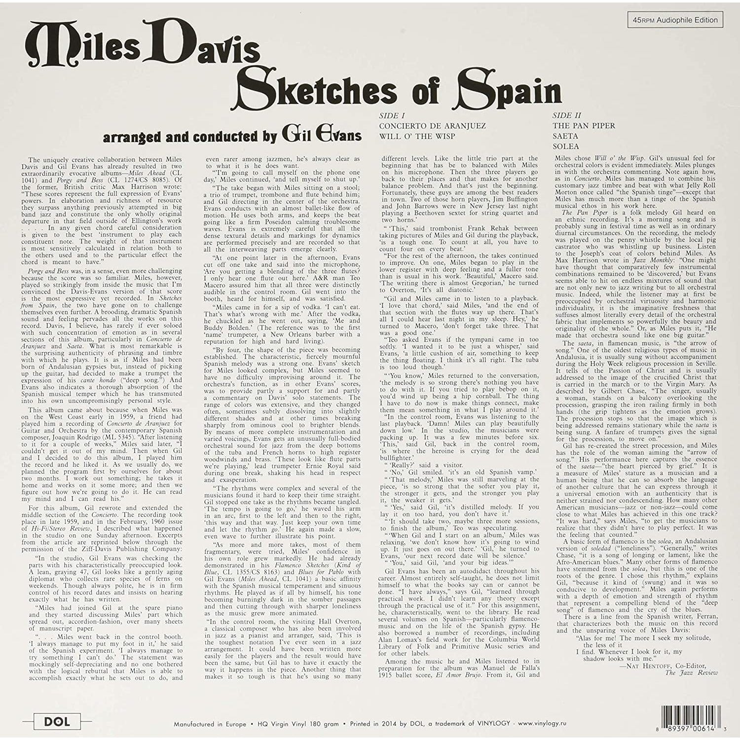 Miles Davis - Sketches Of Spain [Colour Vinyl] - Image 2