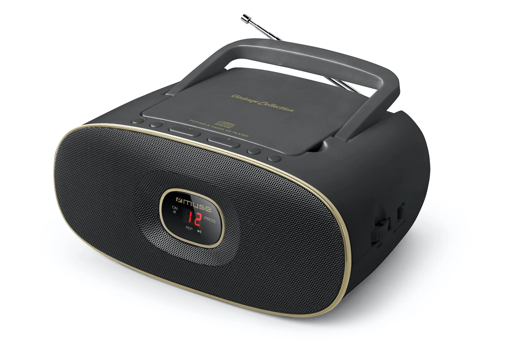 Muse Portable Radio CD Player - Black [Tech & Turntables] - Image 3