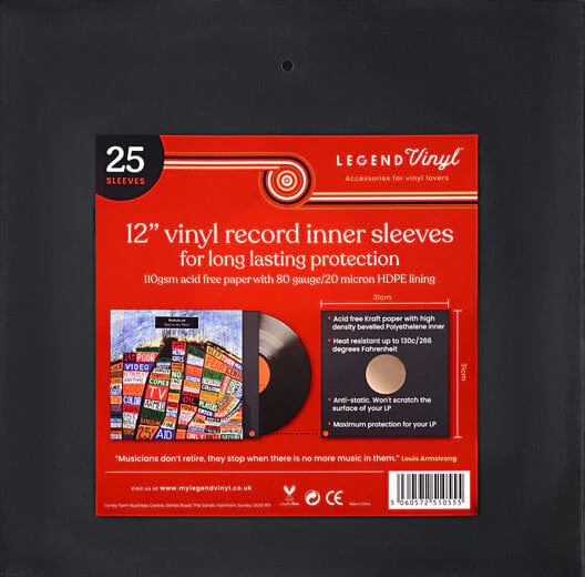 Legend Vinyl LV19 Vinyl Pack of 25 Record Sleeves [Accessories] - Image 2