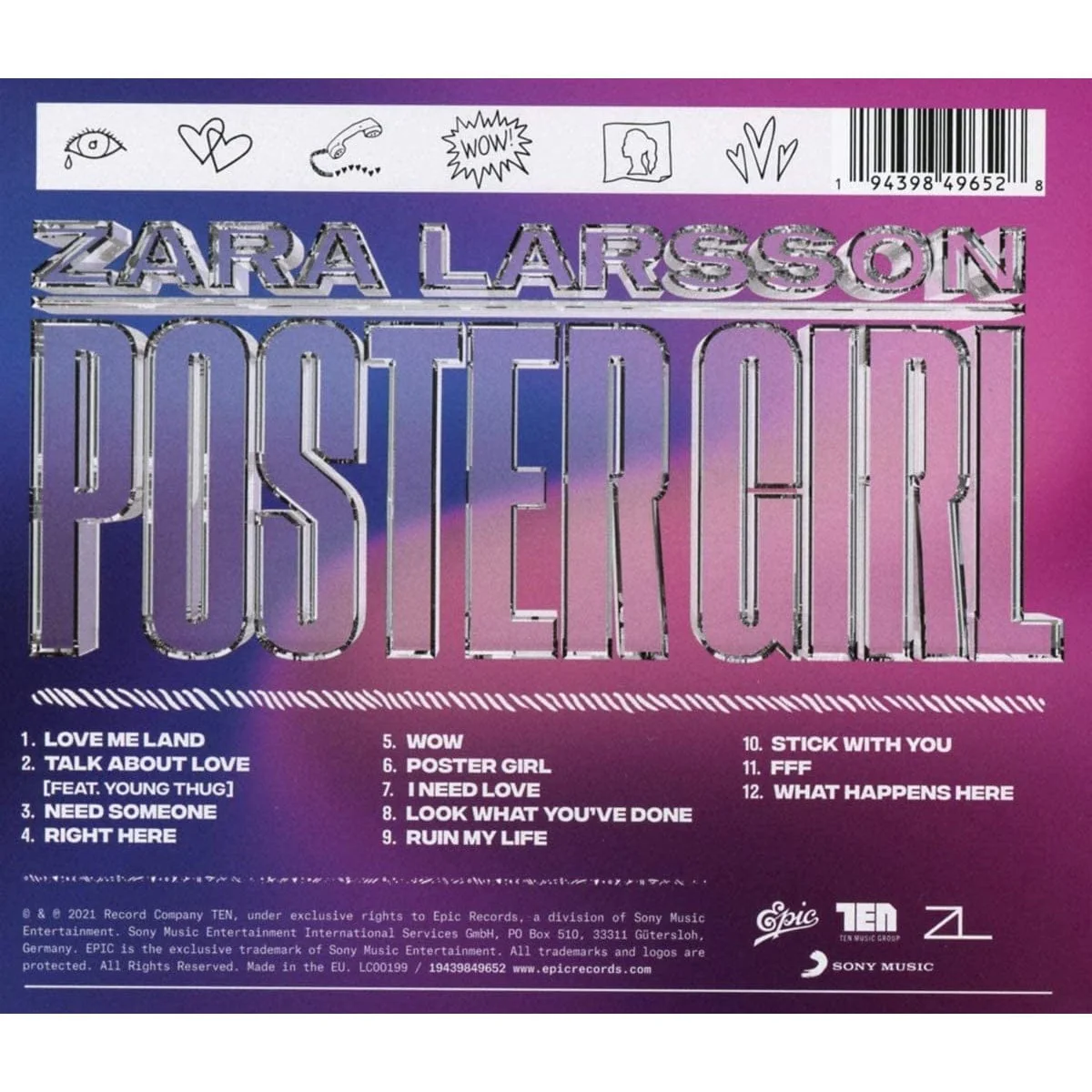 Poster Girl - Zara Larsson [CD] - Image 2
