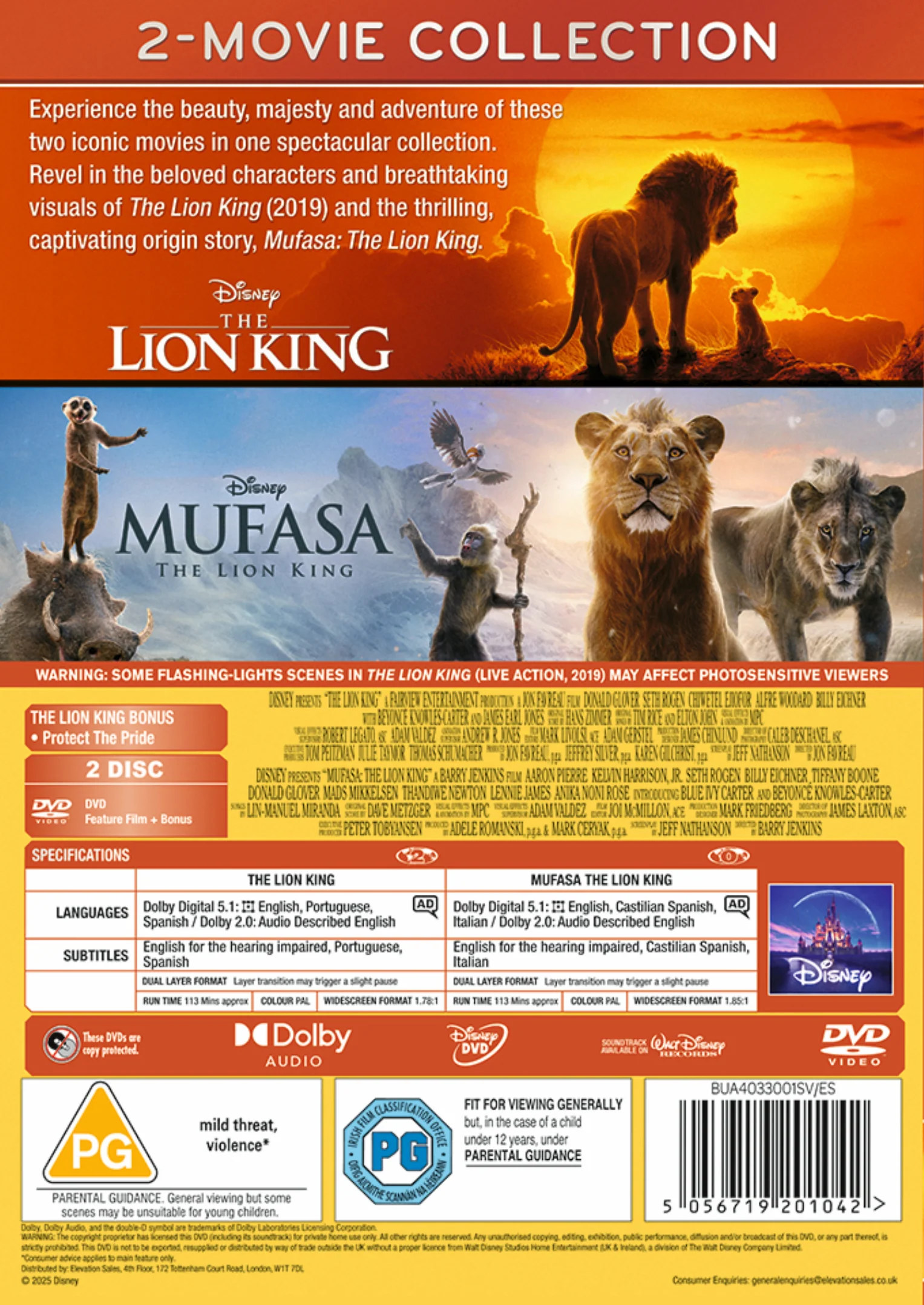 The Lion King/Mufasa: The Lion King - Jon Favreau [DVD] - Image 2