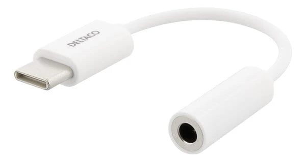 DELTACO USB C TO 3.5MM WHITE [Accessories] - Image 3