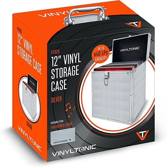 Vinyl Tonic 7" Or 12" Vinyl LP Storage Case, Silver [Accessories] - Image 3