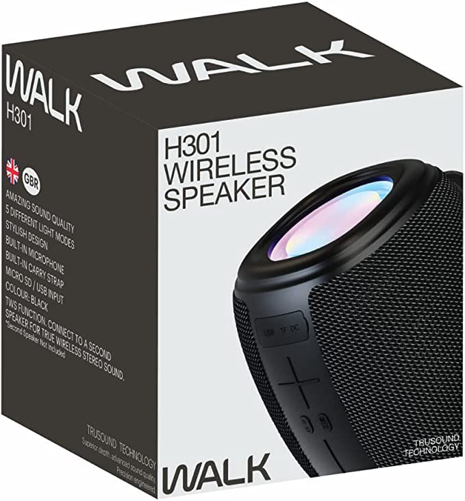 Walk Audio RMS Wireless 5 Watt Speaker With Party Lights [Tech & Turntables] - Image 2